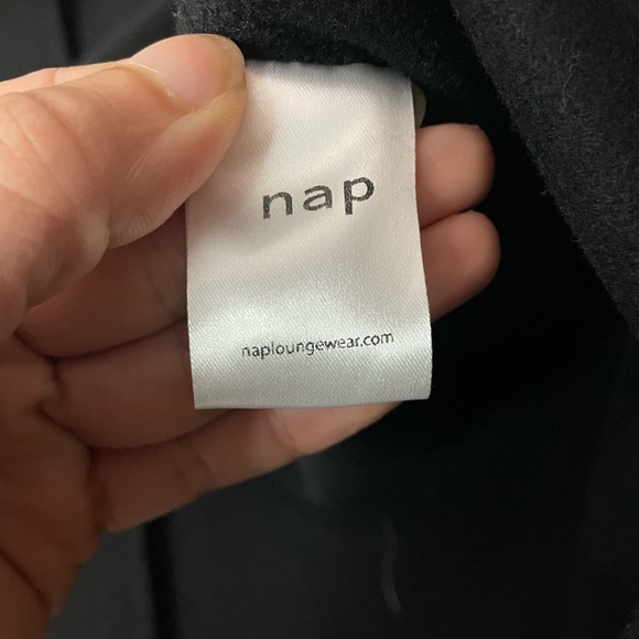 Nap Loungewear Double Breasted Wool Cashmere Coat XL Ornate Buttons Missing Belt - Picture 10 of 13